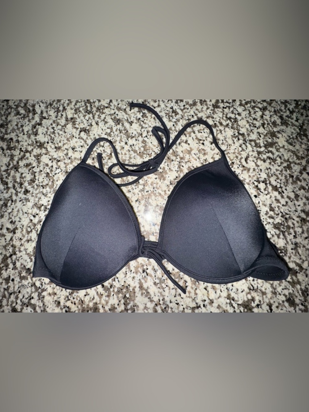 Victoria SecretsBlack Padded Halter Bikini Top - Women's Swim Bra